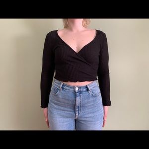 Black wrap top